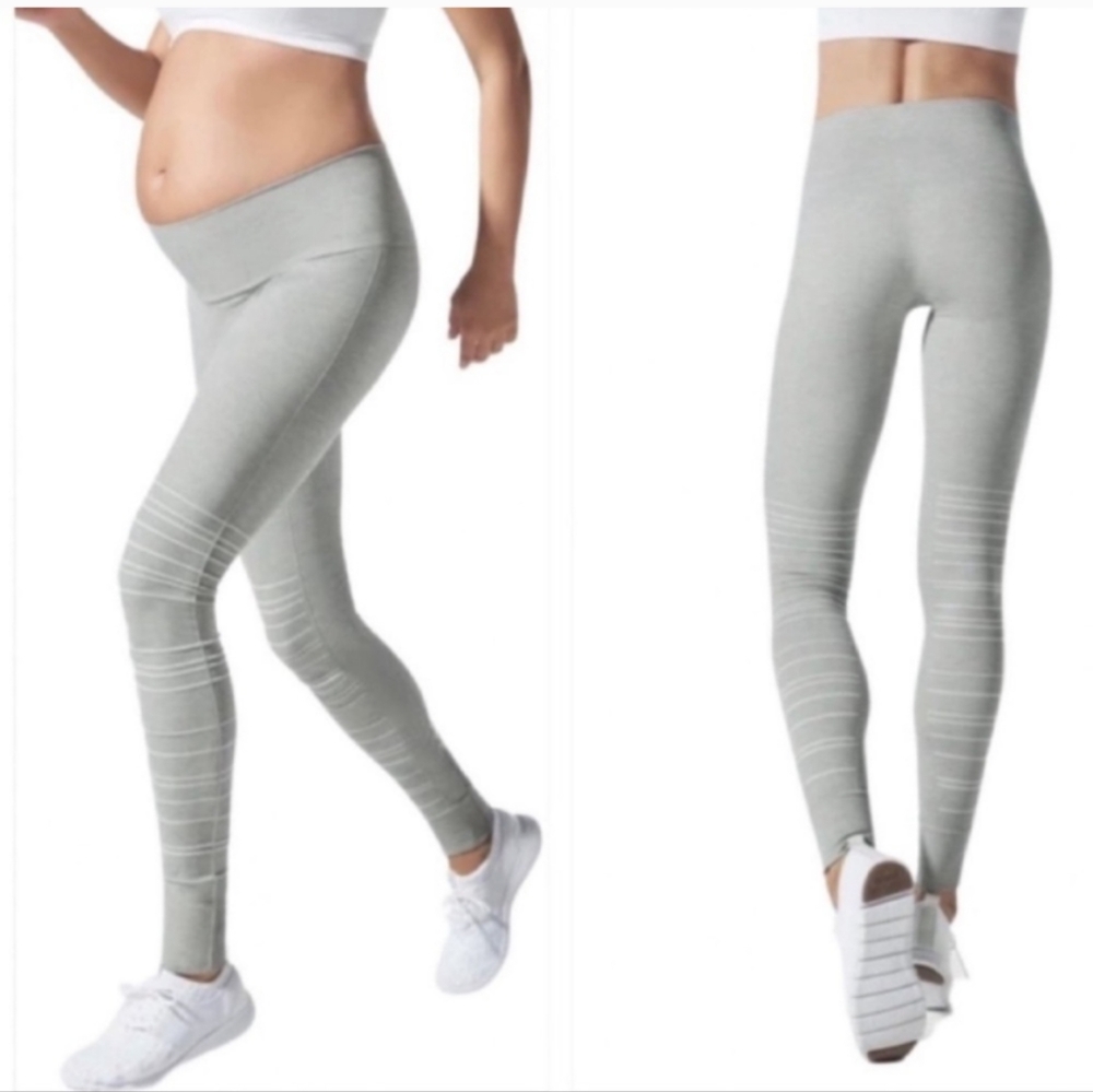 BLANQI Maternity Hipster Leggings Size Large Dove Gray Full Length